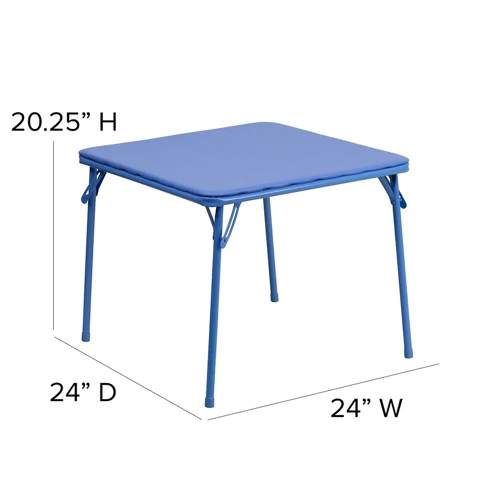 Thumbnail: Kids' 3-Piece Multi-Colored Folding Activity Table & Chair Set
