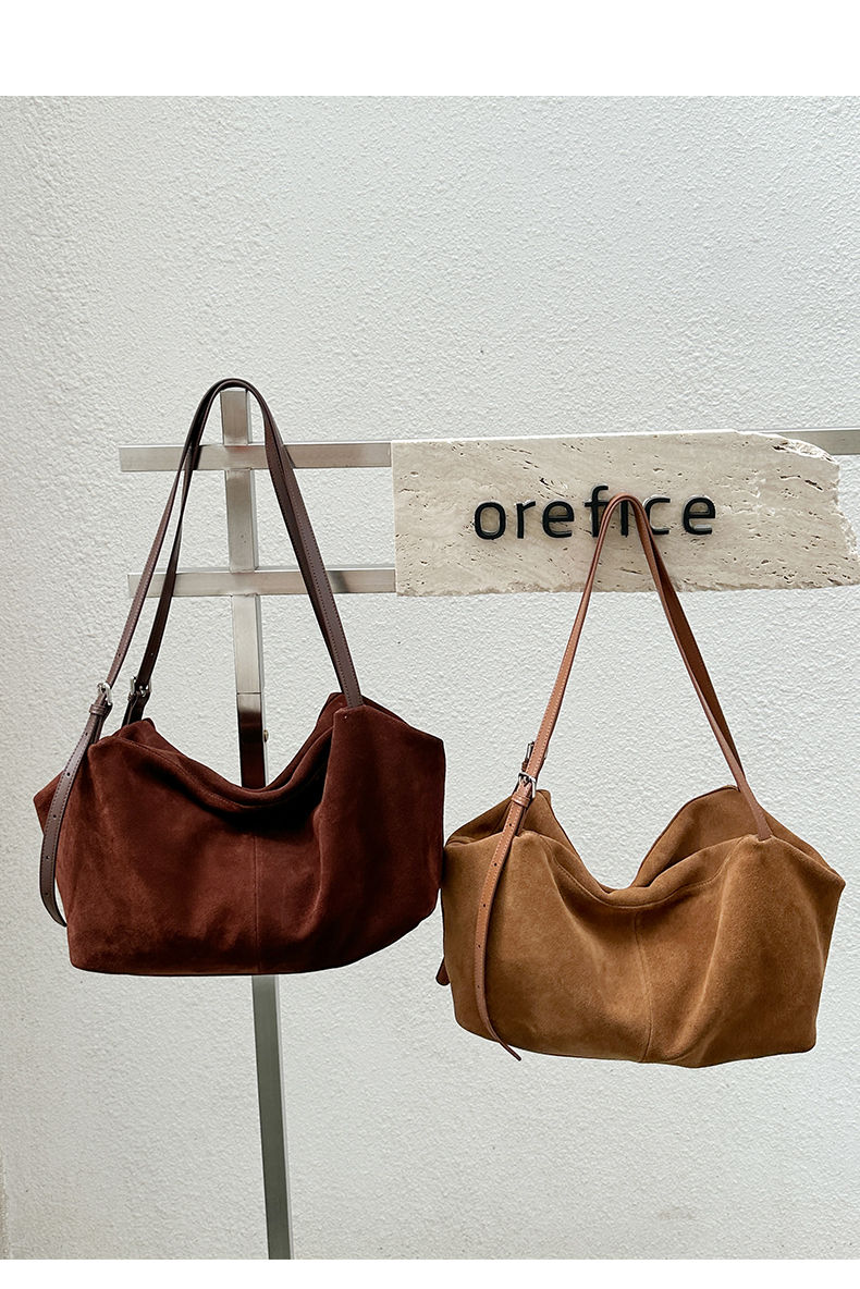 Miniatura: Women's Natural Suede Genuine Leather Tote Bag