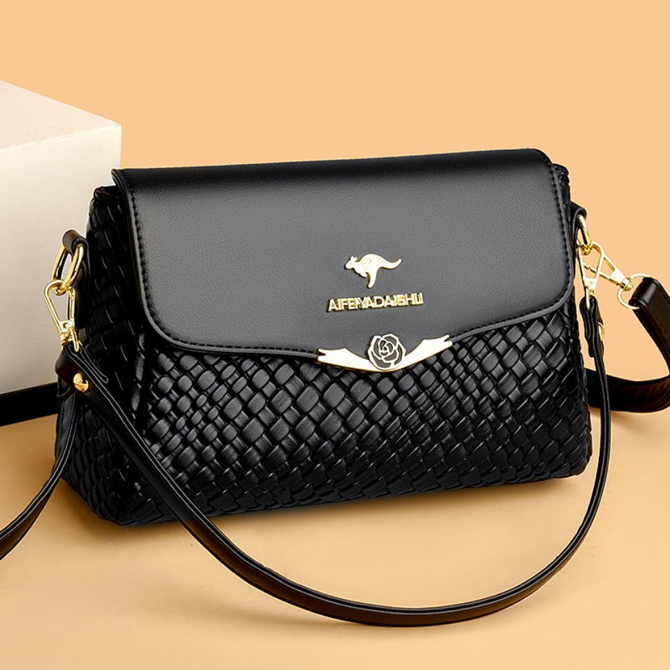 Miniatura: Luxury PU Leather Woven Shoulder Bag