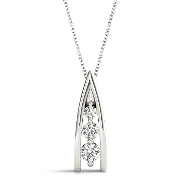 Three Stone Diamond Pendant