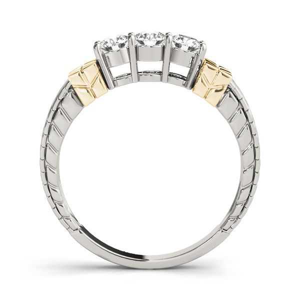 Thumbnail: Diamond Three Stone Wedding Band