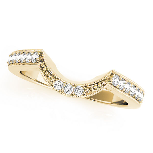 Thumbnail: Curved Diamond Wedding Band