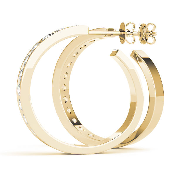 Thumbnail: Diamond Hoop Earrings