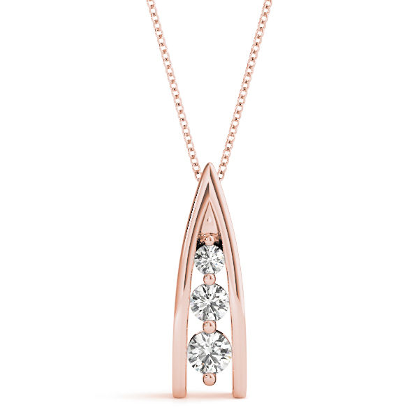 Thumbnail: Three Stone Diamond  Pendant
