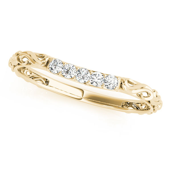 Thumbnail: Curved Diamond Wedding Band