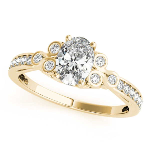 Thumbnail: Cluster Sides Oval Engagement Ring