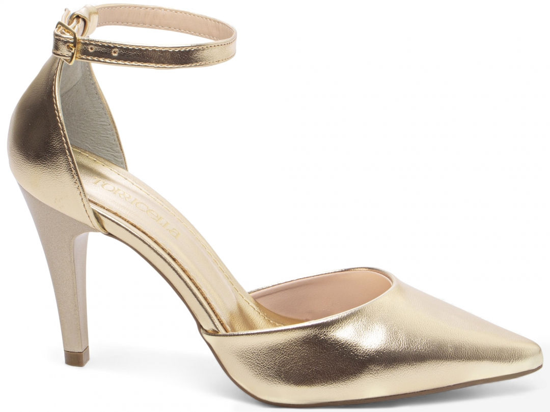 Sapato Scarpin Saia e Blusa - Dourado