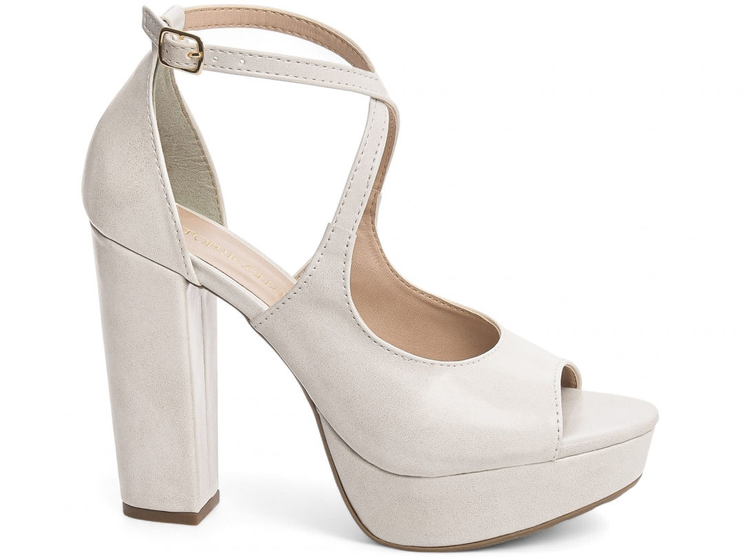Sandália Meia Pata Feminina - Off White