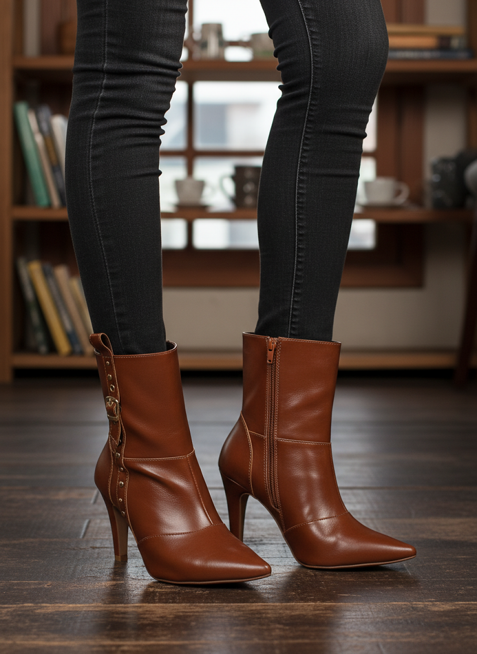 Thumbnail: Bota Bico Fino Feminina - Caramelo