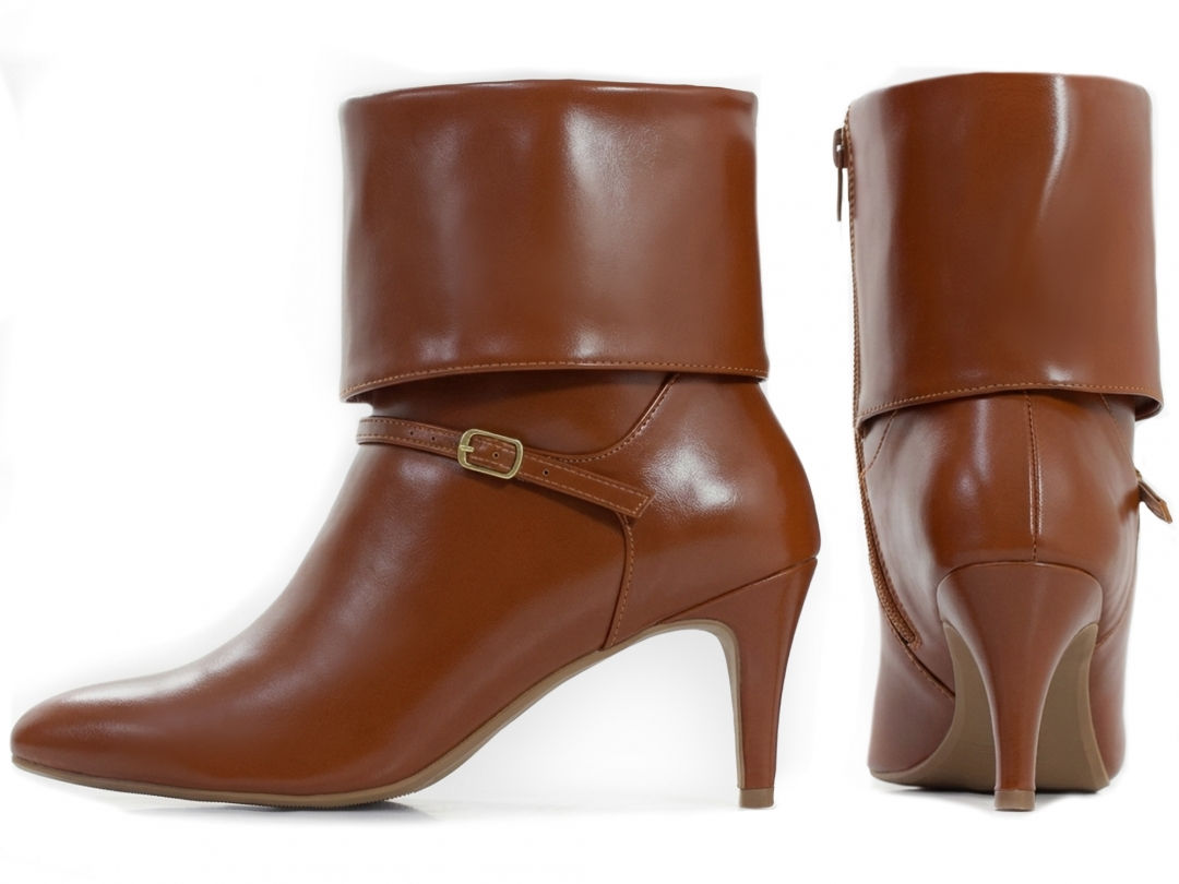 Bota Ankle Boot Capa Cano Curto - Caramelo