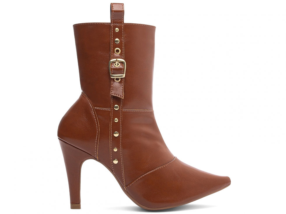Thumbnail: Bota Bico Fino Feminina - Caramelo