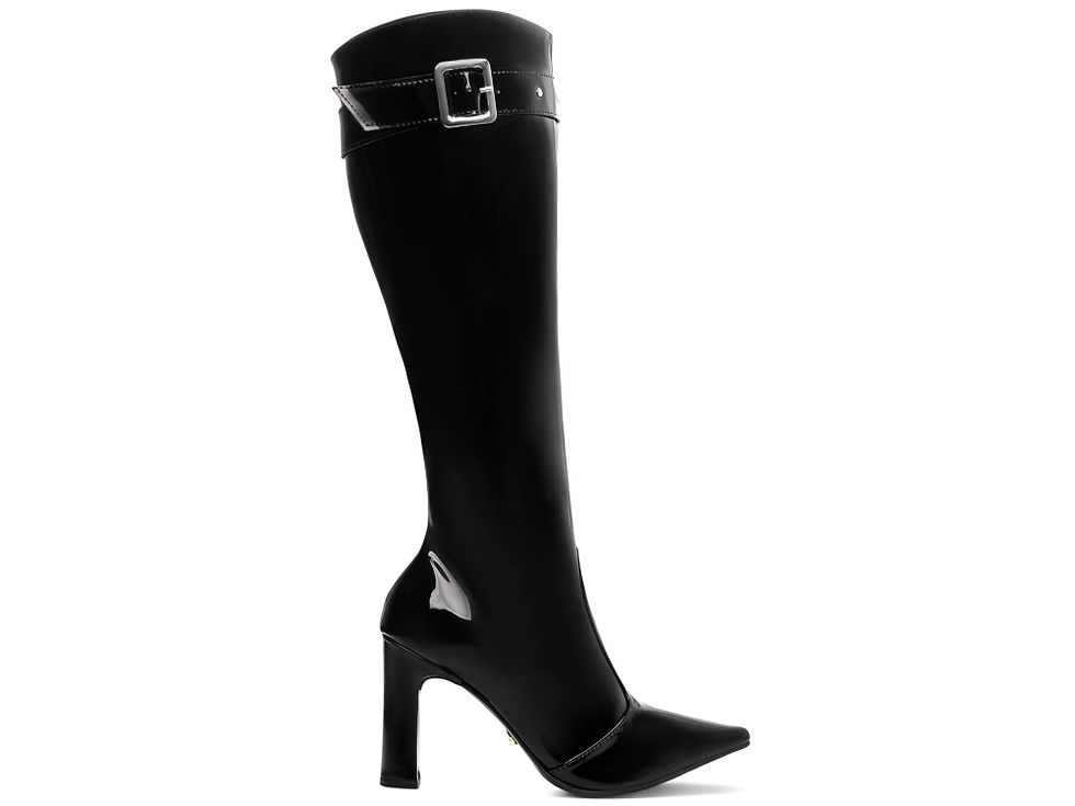 Thumbnail: Bota Biker Bico Fino Cano Longo Alto Fivela Arrasadora - produto