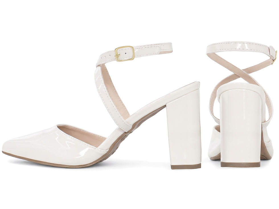 Thumbnail: Sapato Scarpin Tira Cruzada - Off White