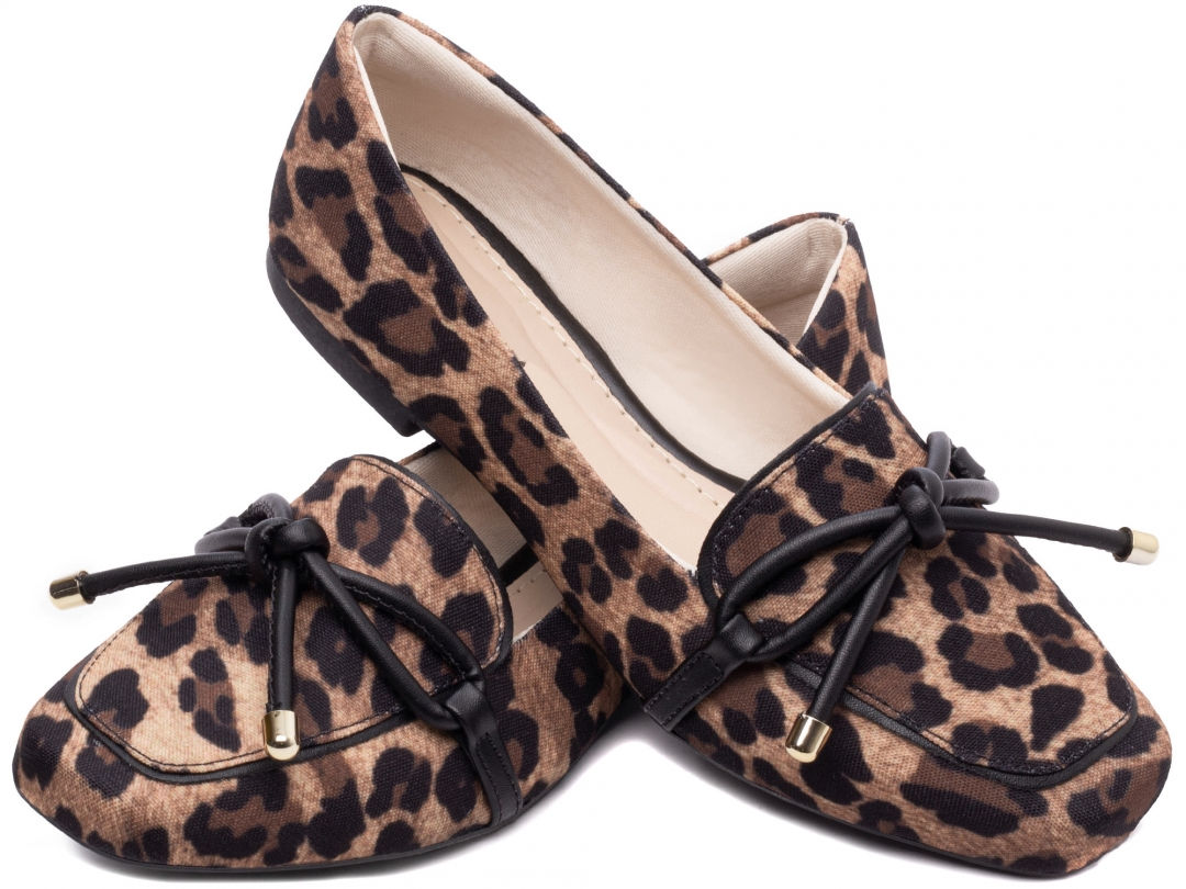 Mocassim Feminino Rasteiro - Onça