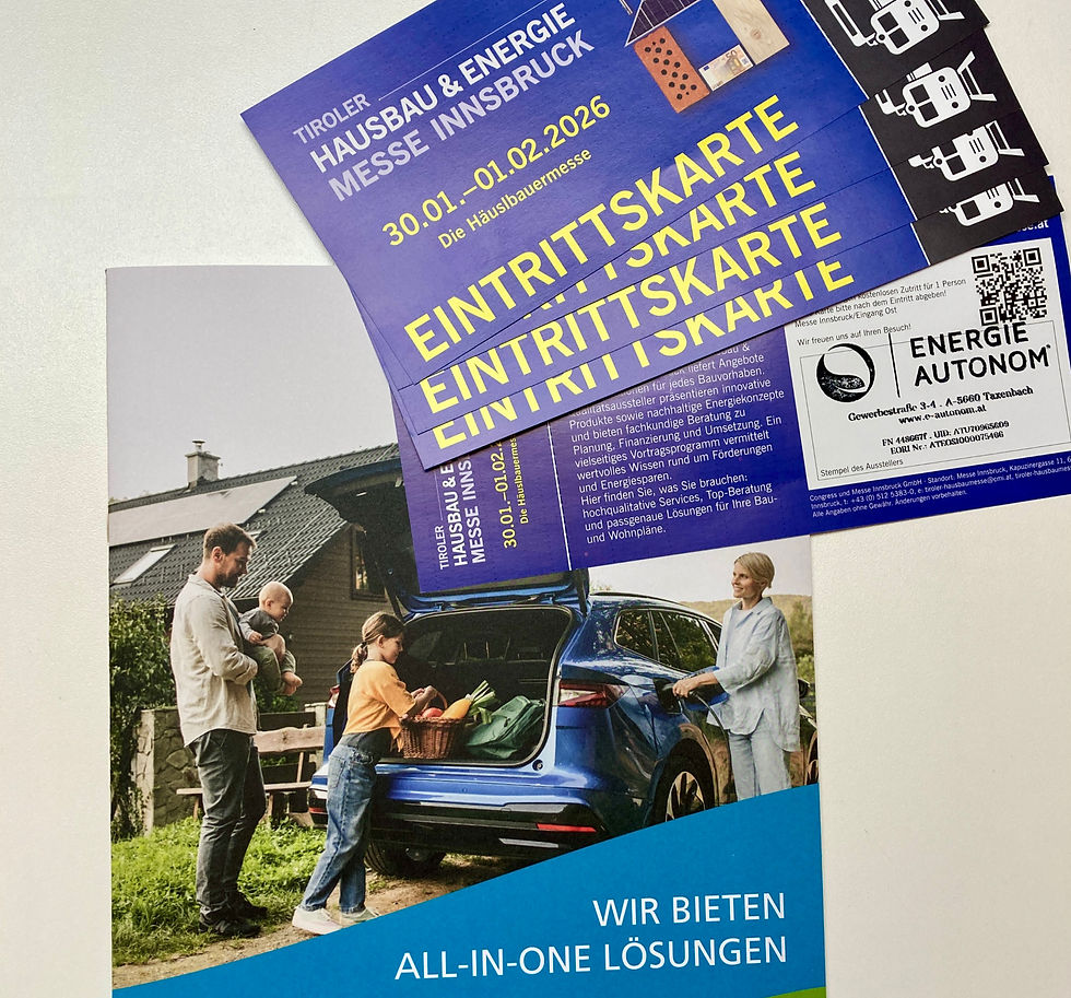 Freie Eintrittskarten zu Hausbau- und Energiemesse Innsbruck 2026
