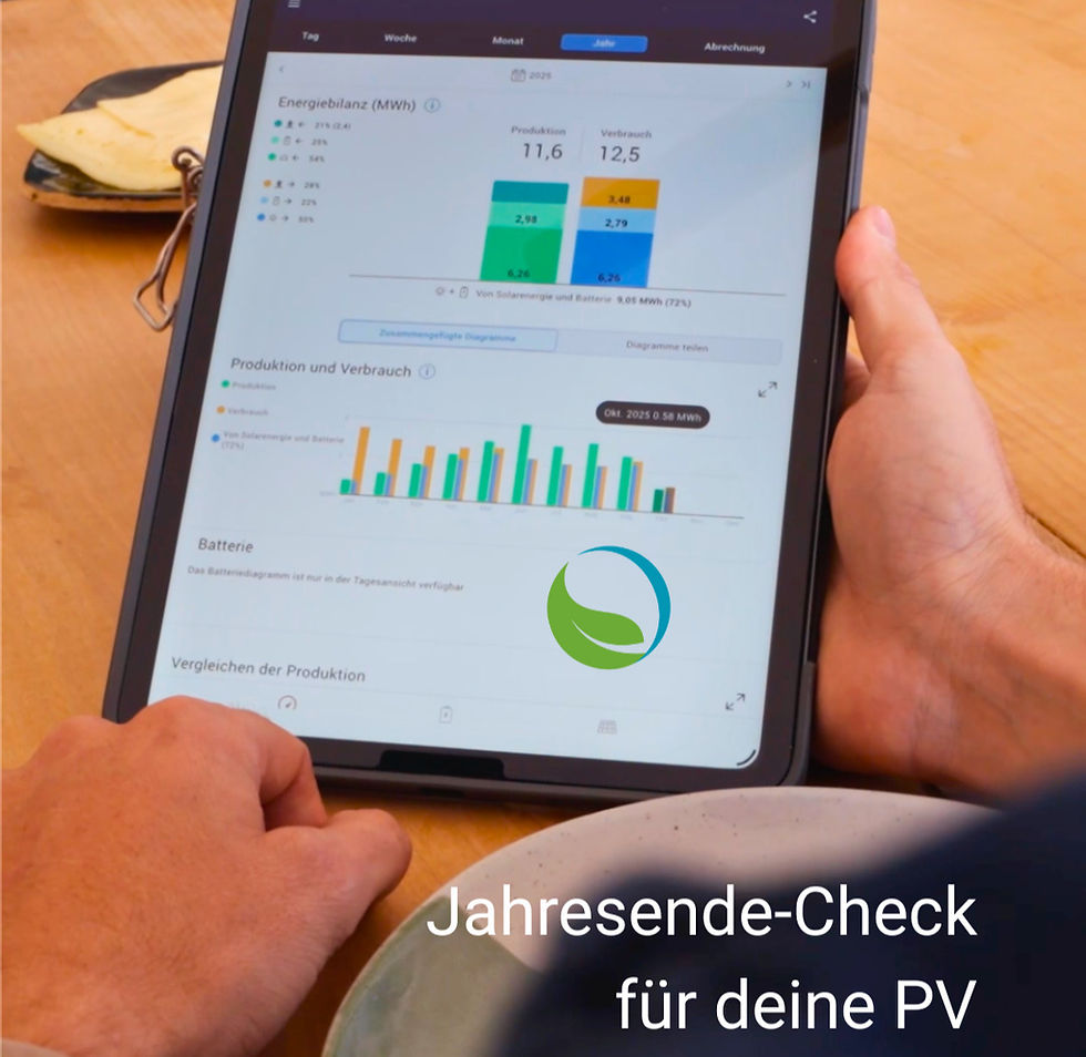 Verständliche Photovoltaik Jahresbilanz dank transparentem Monitoring