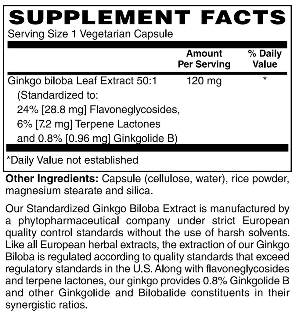 Thumbnail: Grace Life Supplements™: Ginkgo Biloba Extract 