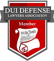 a badge showing that john is part of the DUI defense member