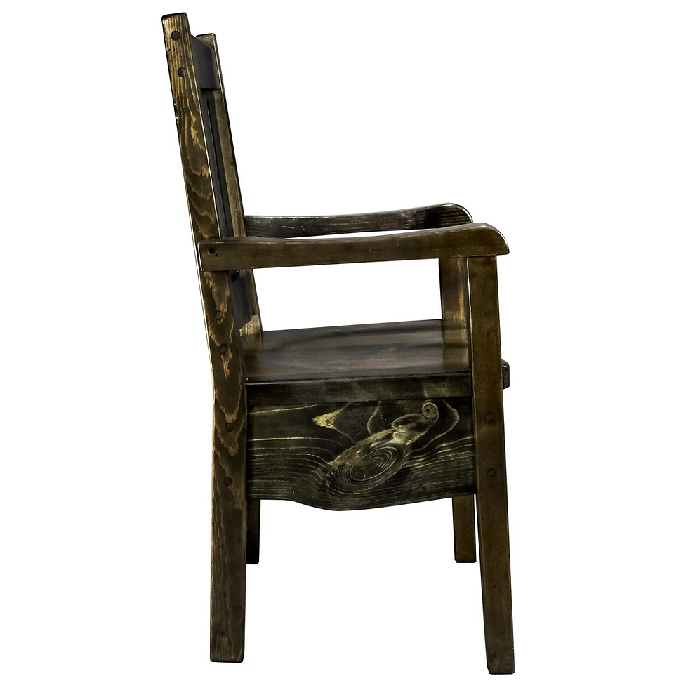 Thumbnail: Big Sky Live Edge Dining Captain's Chair, Jacobean