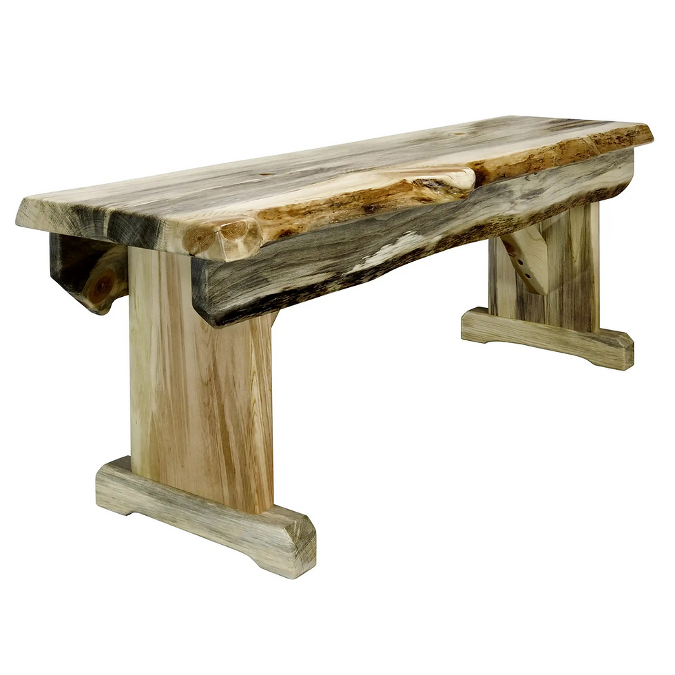 Thumbnail: Live Edge Dining Set 36"x72" - Natural Clear Lacquer