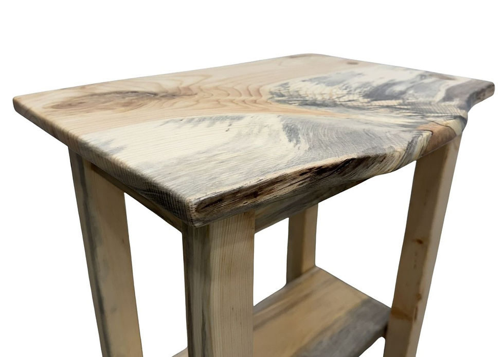 Thumbnail: Apgar Collection Live Edge Narrow End Table with Shelf