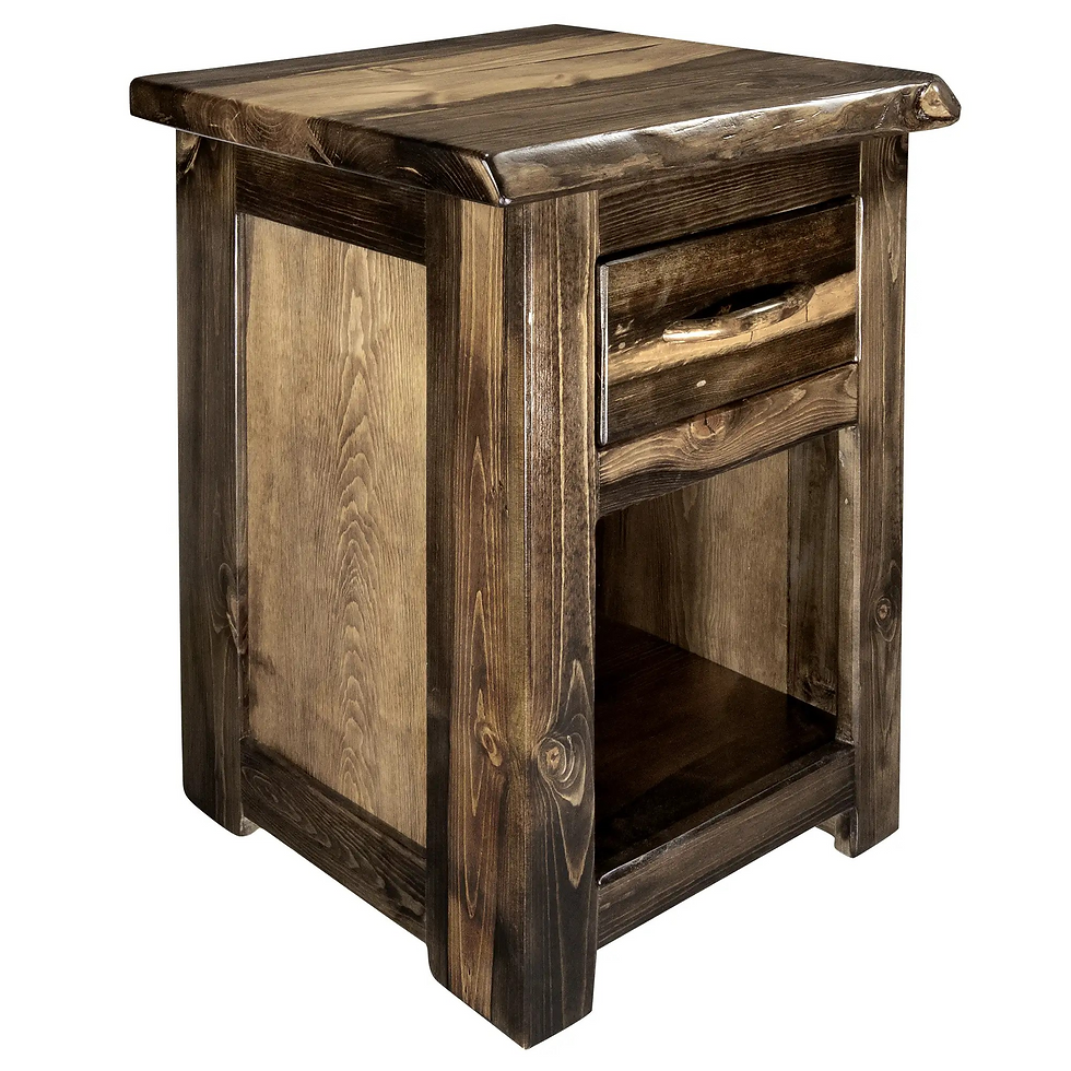 Thumbnail: Big Sky Live Edge, One Drawer Nightstand 25"