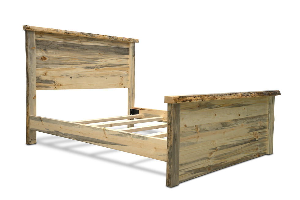 Thumbnail: Apgar Rough Sawn Bed - Live Edge Accents - Natural