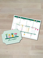 מארז מגנטים פרחוני מעוצב לבית מאורגן. שלט מגנטי לדלת הבית ולוח תכנון מחיק מגנטי