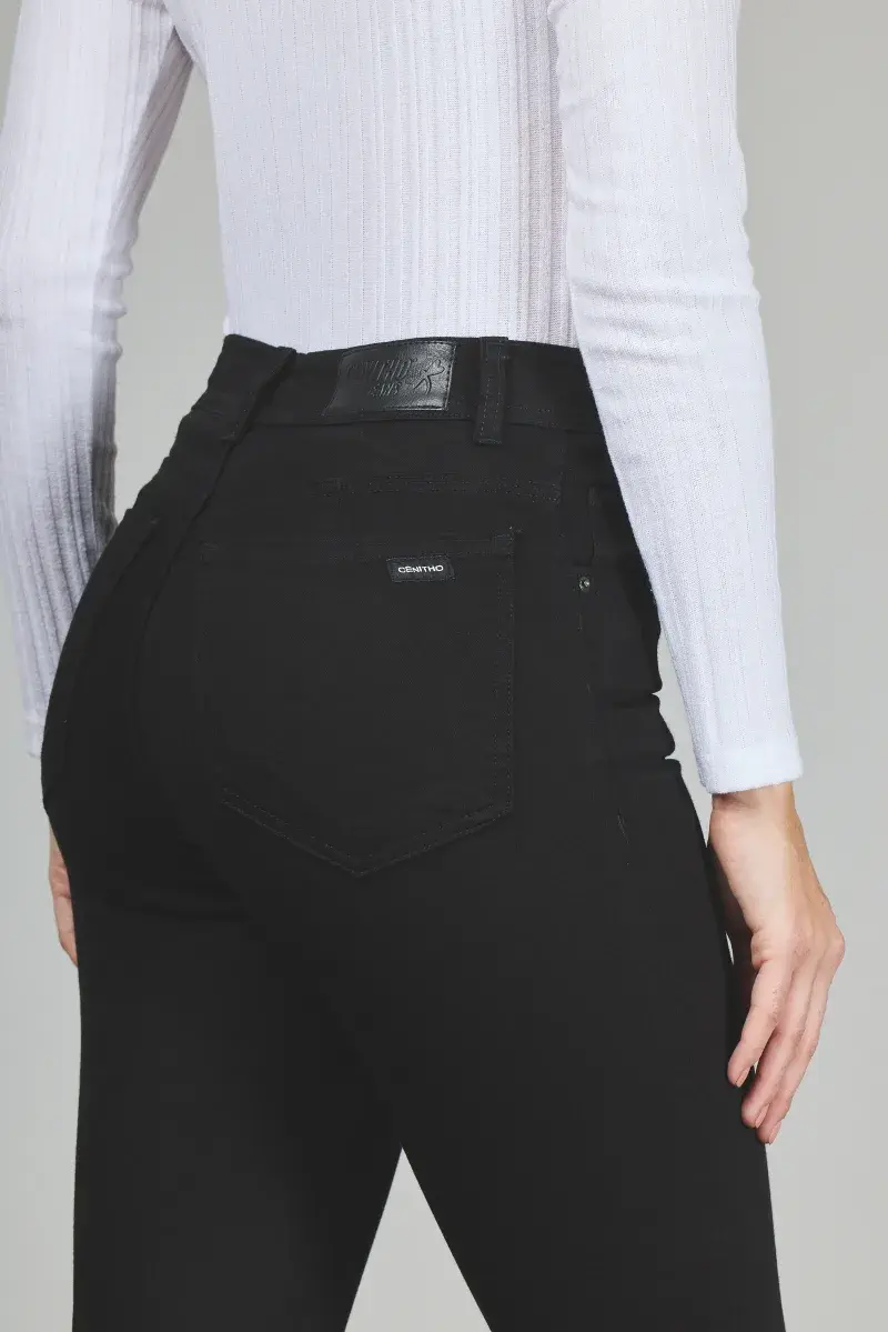 Miniatura: JEAN OXFORD CROP NEGRO