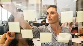 Image of open green field with snow covered mountains in the background