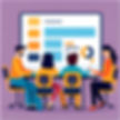 Animated image of group of people in an educational training session