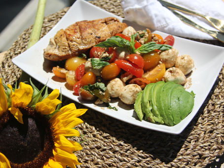 Caprese Chicken Salad with Avocado