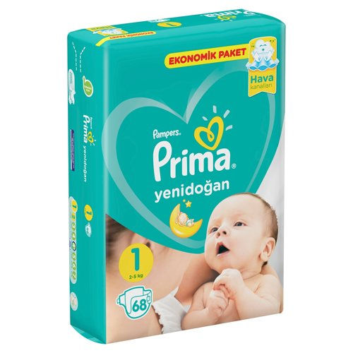 Küçük resim: Bebek Bezi Yeni Bebek 1 Beden Yenidoğan Ekonomik Paket 2-5kg 68 Adet