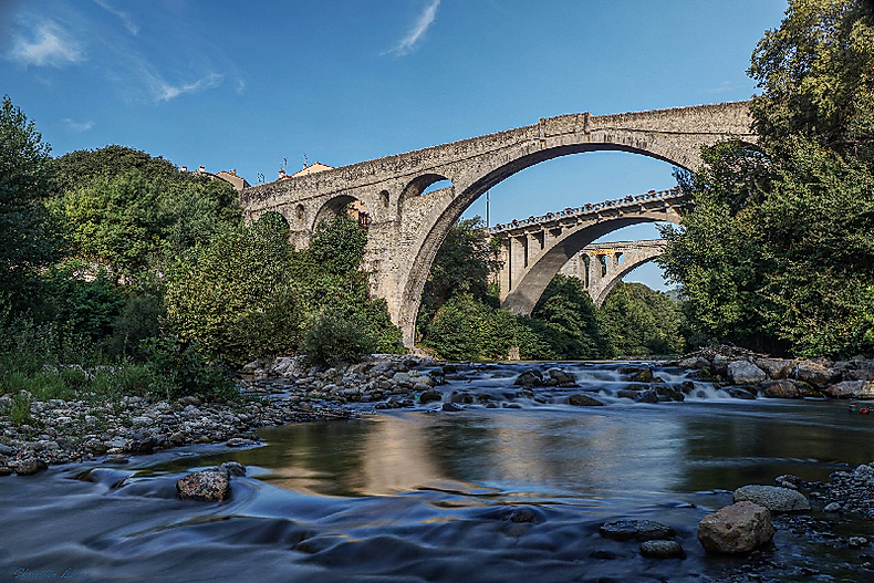 La riviére le Tech et le pont du diable à Céret