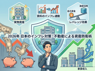 物価上昇と不動産価格の関係についての記事です。