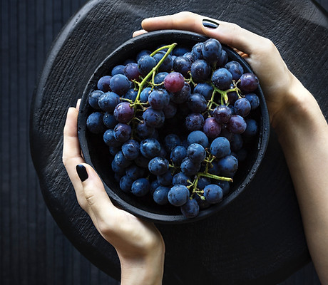 Tigela de uvas