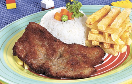Bistec apanado a la olla 