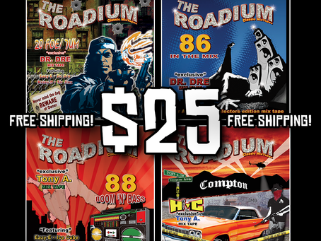 THE ROADIUM MIXTAPE 4 CD BUNDLE! ONLY $25!!!