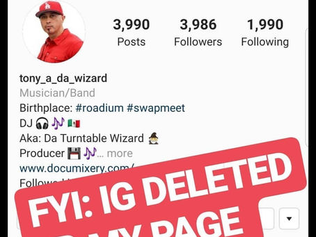 FOLLOW NEW INSTAGRAM PAGE!!!