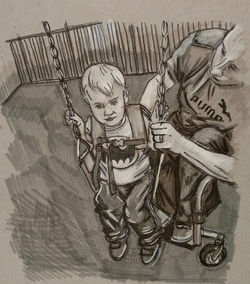 Father & Son at the Playground II