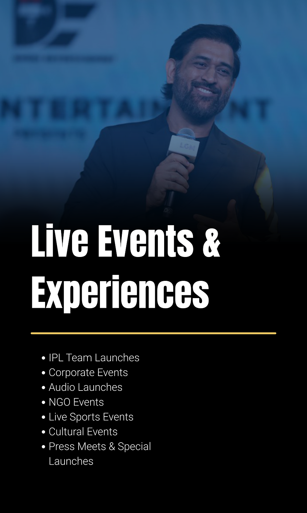 Live Events & Experiences