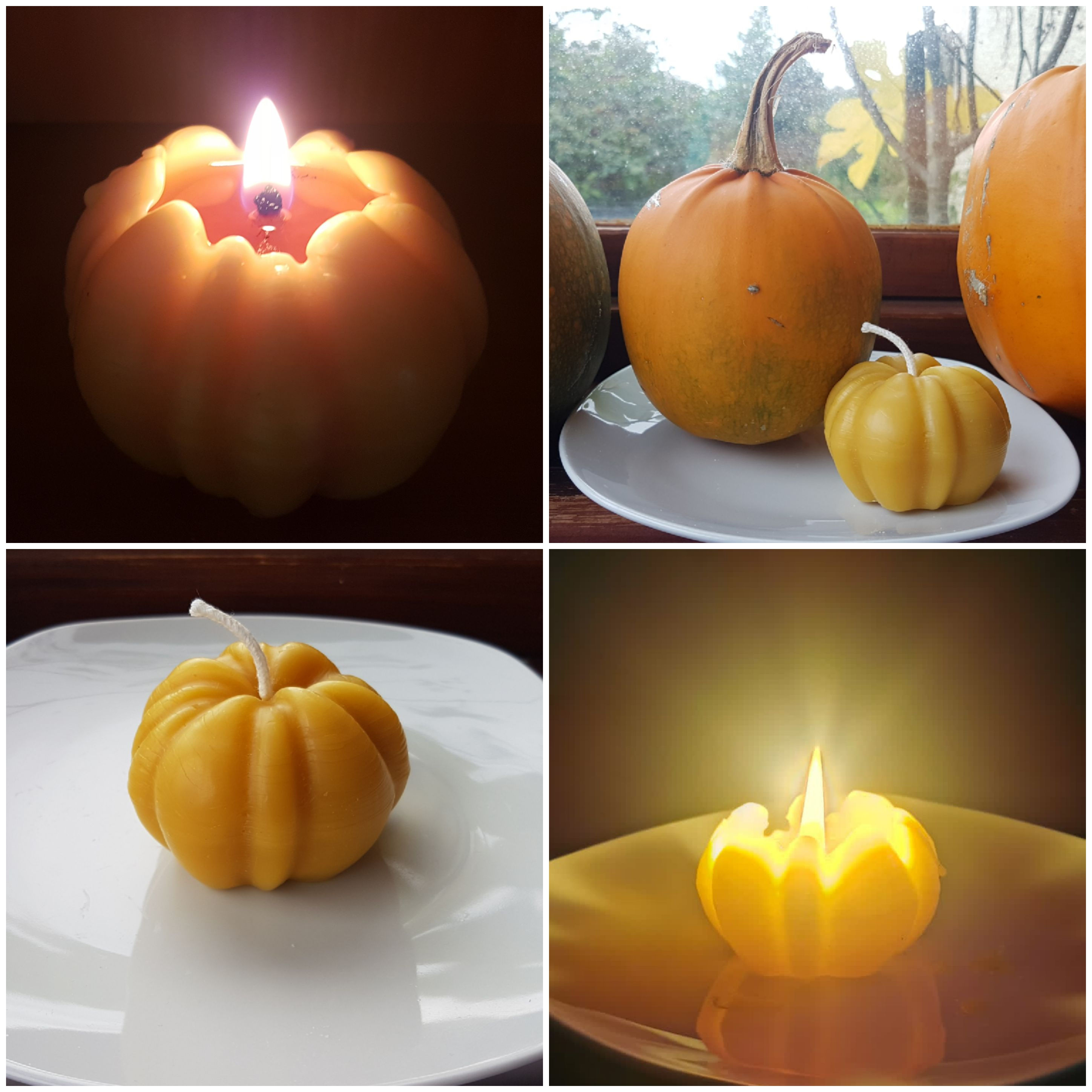 Pure Beeswax Pumpkin Candles