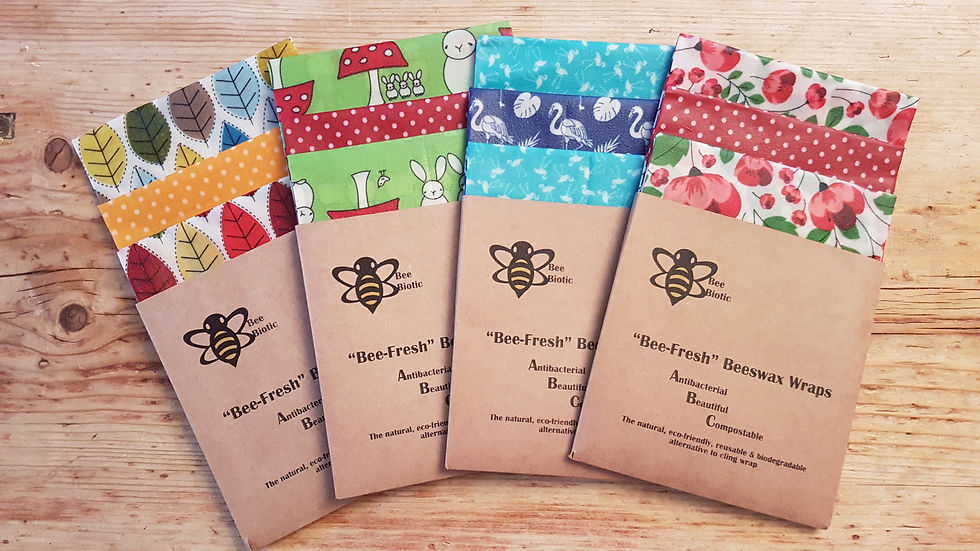 Triple Pack "Queen Bee" Large Size 33cm x 33cm Bee-Fresh Wraps