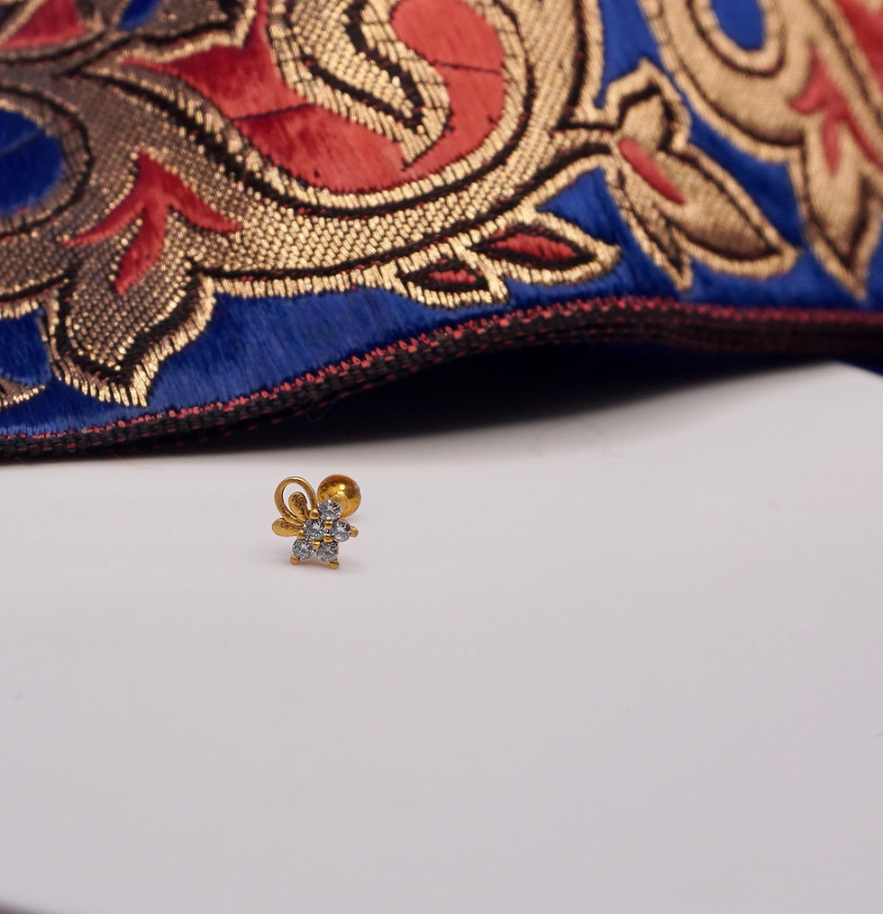 Thumbnail: Gold Butterfly Nose Pin