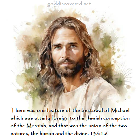 GD 136 1 6 human and divine Michael Jews could not comprehend Jesus painting looking strai