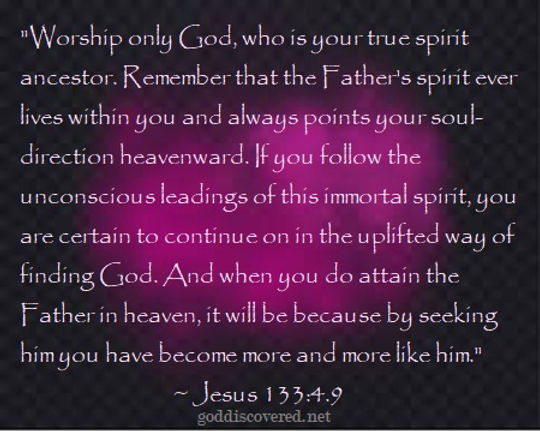 GD 133 4 9 worship God soul spirit attain Father heaven Jesus pink black background air wa