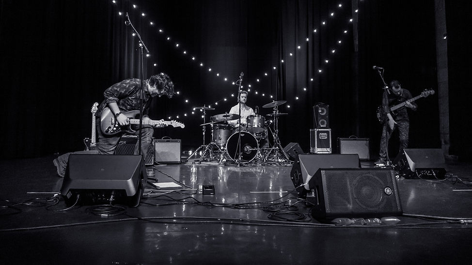 Black & white image of Full Fat Band