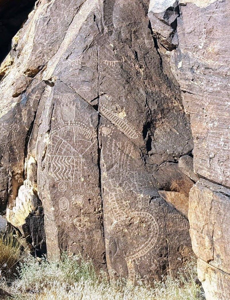 Petroglyphs at the Parowan Gap