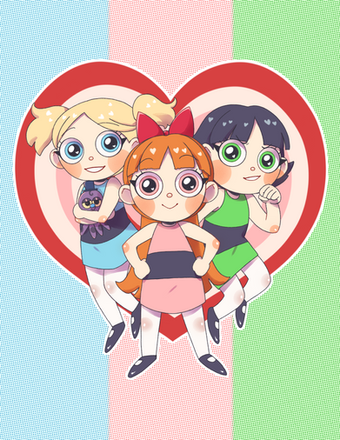 powerpuff girls, digital drawing