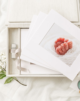 FOLIO PRINT BOX FROM A NEWBORN SESSION AT HOME STUDIO IN ESSEX